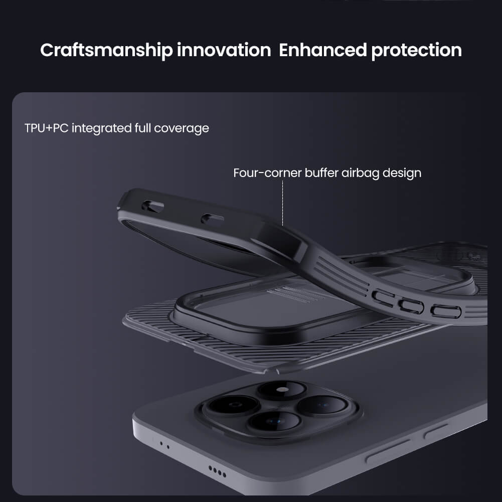 Чехол-крышка NILLKIN для Xiaomi Redmi Note 15 Pro Plus (Redmi Note 15 Pro+) (Chinese version) (серия CamShield Pro Clear version)